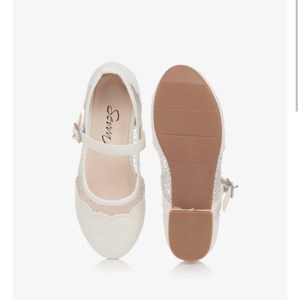 Kids White Dress Shoes